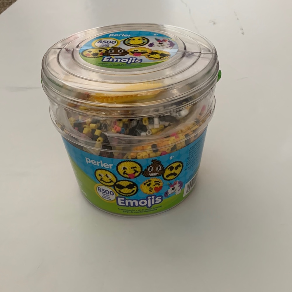 Perler beads bucket of 8500 beads emojis